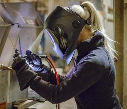 Welder at work